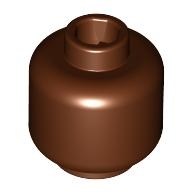 Lego hlava, červeno hnědá (6106423, 4582721, 4211218)
